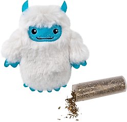 KONG Holiday Refillables Yeti Plush Cat Toy with Catnip, White