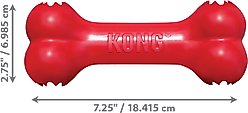 KONG Goodie Bone Tough Dog Chew Toy, Red, Medium slide 2 of 5