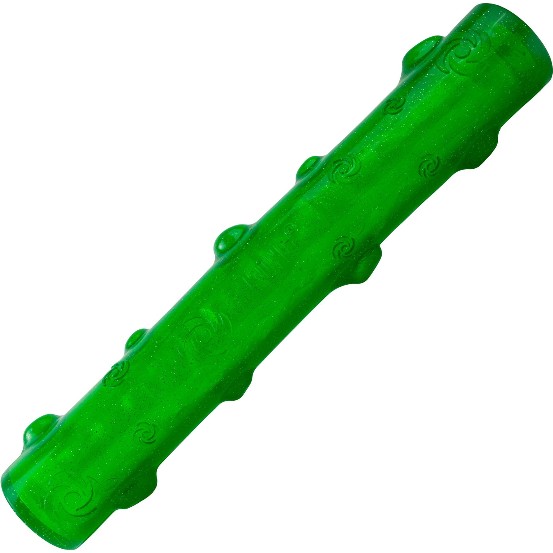 KONG Holiday Squeezz Crackle Stick Dog Toy, Red/Green, Large