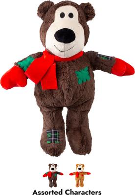 Show full view: KONG Christmas Holiday Wild Knots Jumbo Bear Squeaky Plush Dog Toy, Color Varies, X-Large slide 4 of 5