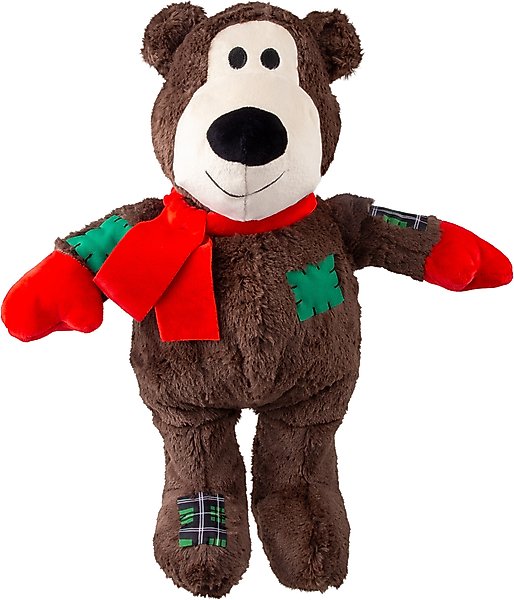 Show full view: KONG Holiday Wild Knots Jumbo Bear Squeaky Plush Dog Toy, Color Varies, X-Large slide 1 of 4