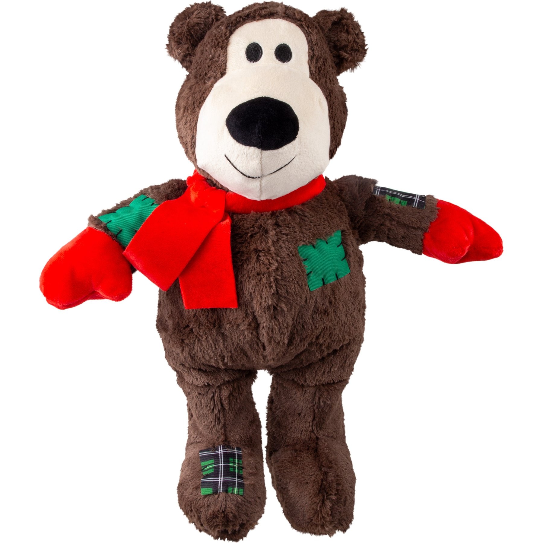 KONG Holiday Wild Knots Jumbo Bear Squeaky Plush Dog Toy, Color Varies, X-Large
