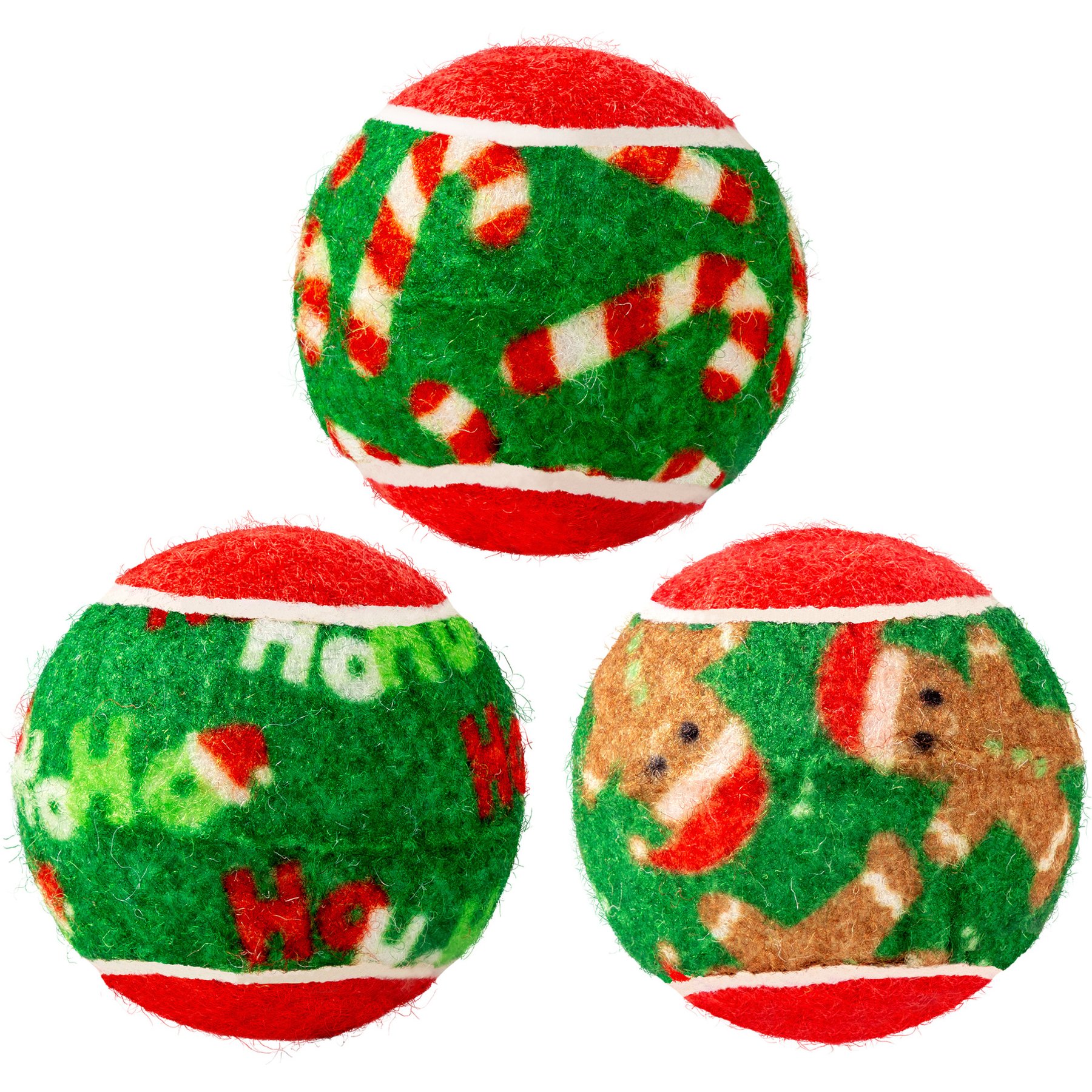 KONG Christmas Holiday SqueakAir Balls Dog Toy, Medium, 6 count