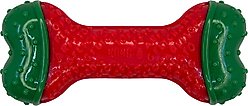 KONG Holiday CoreStrength Bone Dog Chew Toy, Red/Green, Medium/Large