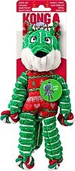 KONG Christmas Holiday Floppy Knots Fox Plush Dog Toy, Green, Small/Medium slide 2 of 3