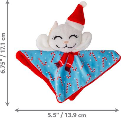 Show full view: KONG Holiday Crackles Santa Kitty Plush Cat Toy with Catnip, Blue slide 3 of 4