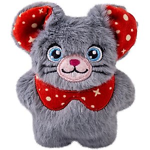 KONG Holiday Cat Snuzzles Mouse Plush Cat Toy with Catnip, Color Varies
