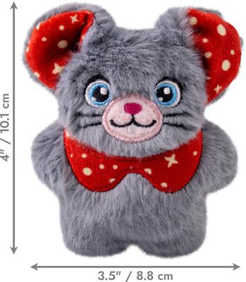 Show full view: KONG Christmas Holiday Cat Snuzzles Mouse Plush Cat Toy with Catnip, Color Varies slide 2 of 4