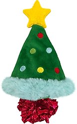 KONG Holiday Crackles Christmas Tree Plush Cat Toy with Catnip, Green