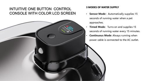 Show full view: GroovyPets Portable Automatic Stainless Steel Dog & Cat Water Fountain, 186-oz slide 2 of 9