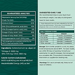 Chew + Heal Vegan Single Ingredient EPA & DHA Omega-3 Algae Oil Skin & Coat Supplement for Dogs, 8-fl oz bottle slide 2 of 9