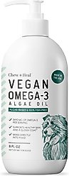 Chew + Heal Vegan Single Ingredient EPA & DHA Omega-3 Algae Oil Skin & Coat Supplement for Dogs, 8-fl oz bottle