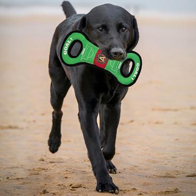 Show full view: Pets First Atlanta United Soccer Field Squeaky Dog Tug Toy slide 4 of 5