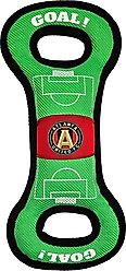 Pets First Atlanta United Soccer Field Squeaky Dog Tug Toy