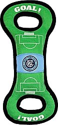 Pets First New York City FC Soccer Field Squeaky Dog Tug Toy