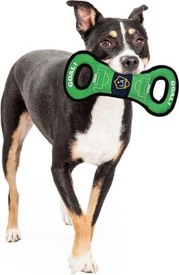 Show full view: Pets First LA Galaxy Soccer Field Squeaky Dog Tug Toy slide 3 of 4