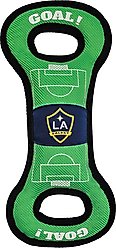 Pets First LA Galaxy Soccer Field Squeaky Dog Tug Toy