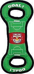 Pets First New York Red Bulls Soccer Field Squeaky Dog Tug Toy