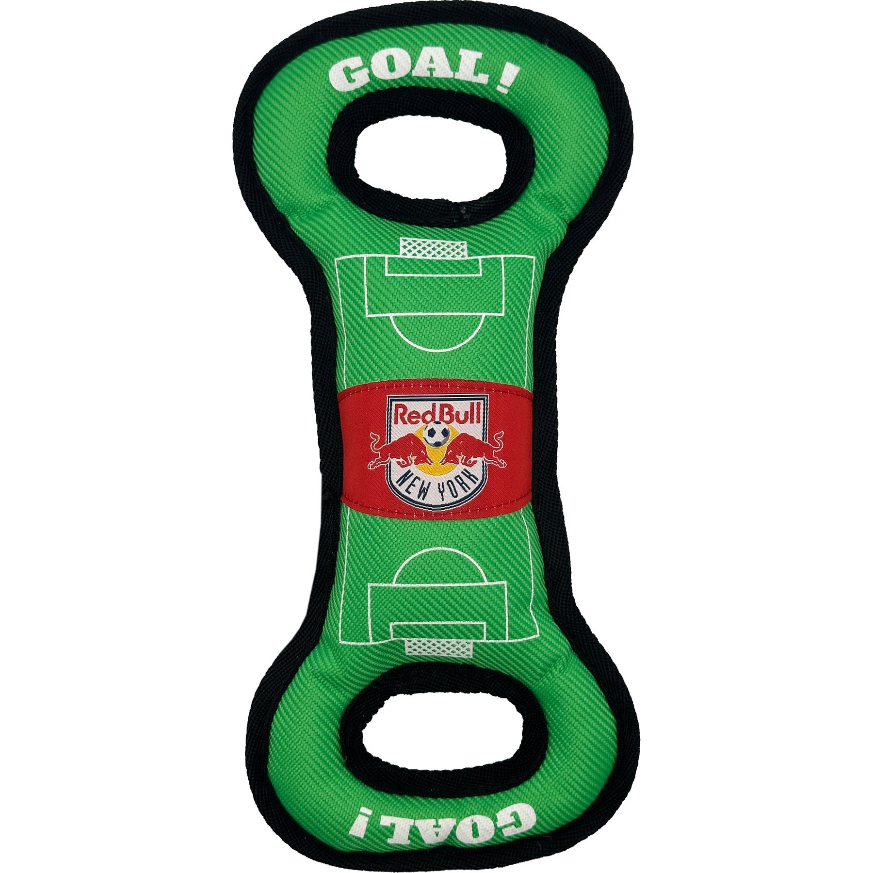 Pets First New York Red Bulls Soccer Field Squeaky Dog Tug Toy