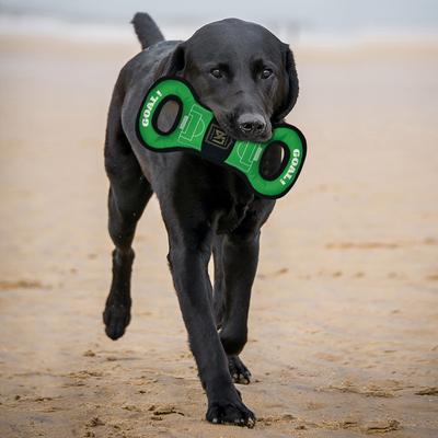 Show full view: Pets First Los Angeles FC Soccer Field Squeaky Dog Tug Toy slide 4 of 5