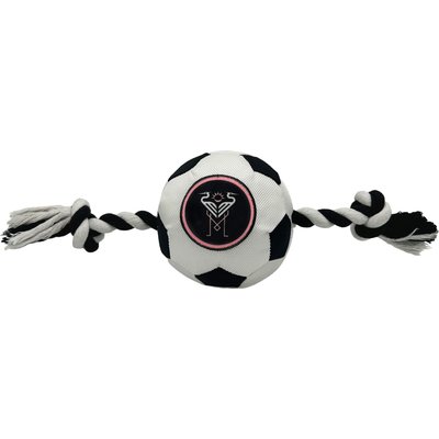Pets First Pets First Inter Miami CF Soccer Ball Squeaky Rope Dog Toy