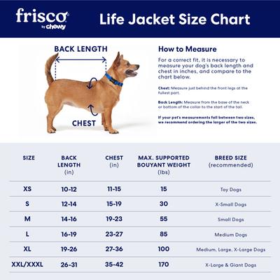 Show full view: Frisco Ripstop Dog Life Jacket, Orange, X-Small slide 2 of 12