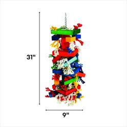 Caitec Featherland Paradise Knots N Blocks Bird Toy, Giant slide 2 of 2