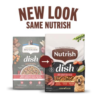 Show full view: Nutrish Dish Beef & Brown Rice Recipe with Veggies, Fruit & Chicken Dry Dog Food, 11.5-lb bag (Rachael Ray) slide 3 of 13