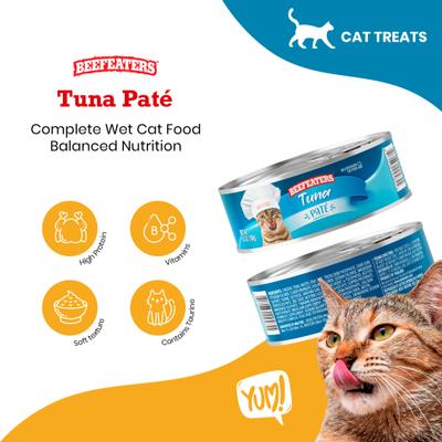 Show full view: Beefeaters Tuna Pate Wet Cat Food, 5.5-oz can, case of 24 slide 3 of 8