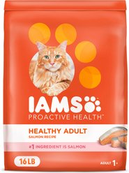 Iams ProActive Health Salmon Recipe Adult Dry Cat Food, 16-lb bag