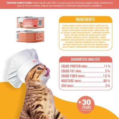 Show full view: Beefeaters Salmon Pate Wet Cat Food, 3-oz can, case of 24 slide 6 of 8