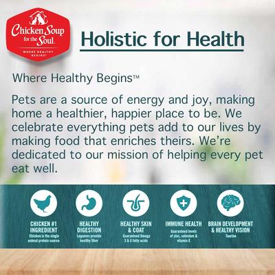 Show full view: Chicken Soup for the Soul Chicken & Legumes Recipe Grain-Free Dry Cat Food, 12-lb bag slide 8 of 10