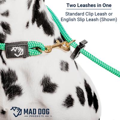 Show full view: Mad Dog Products Dual Purpose Slip/Clip Dog Leash, Red/White/Blue, 6-ft long, 3/8-in wide slide 3 of 8