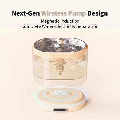 Show full view: ENABOT ROLA Cordless Smart Pet Water Fountain, Transparent Yellow slide 8 of 10