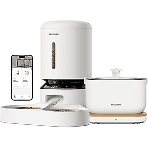 Petlibro Granary Smart Camera Wi-Fi Automatic Dual Bowl Dog & Cat Feeder with Dual Bowls, 5-l