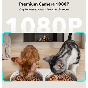 Petlibro Granary Smart Camera Wi-Fi Automatic Dual Bowl Dog & Cat Feeder with Dual Bowls, 5-l