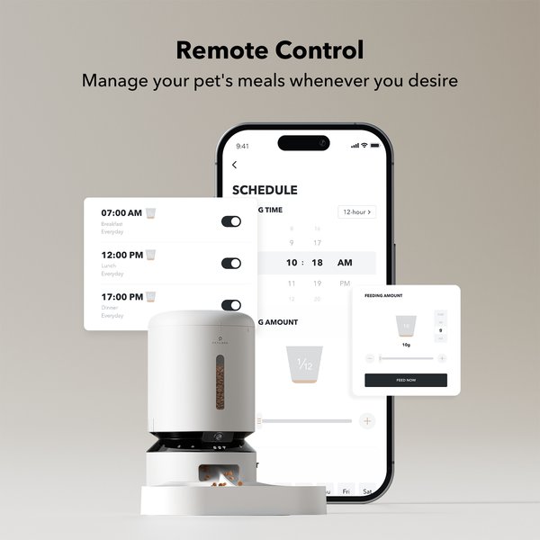 Show full view: Petlibro Granary Smart Camera Wi-Fi Automatic Dual Bowl Dog & Cat Feeder with Dual Bowls, 5-l slide 3 of 9