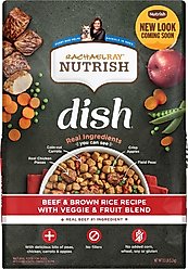Rachael Ray Nutrish Dish Beef & Brown Rice Recipe with Veggies, Fruit & Chicken Dry Dog Food, 11.5-lb bag