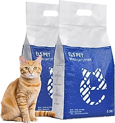 els pet Mixed Unscented Clumping Tofu Cat Litter, 5.5-lb bag, 2 count