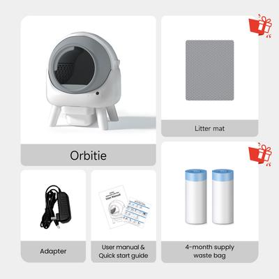 Show full view: els pet Orbitie Automatic Self-Cleaning Cat Litter Box, White slide 7 of 9