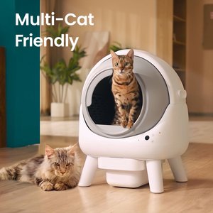 els pet Orbitie Automatic Self-Cleaning Cat Litter Box, White