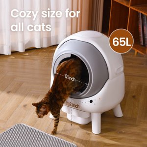 els pet Orbitie Automatic Self-Cleaning Cat Litter Box, White