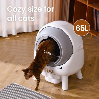 Show full view: els pet Orbitie Automatic Self-Cleaning Cat Litter Box, White slide 4 of 9