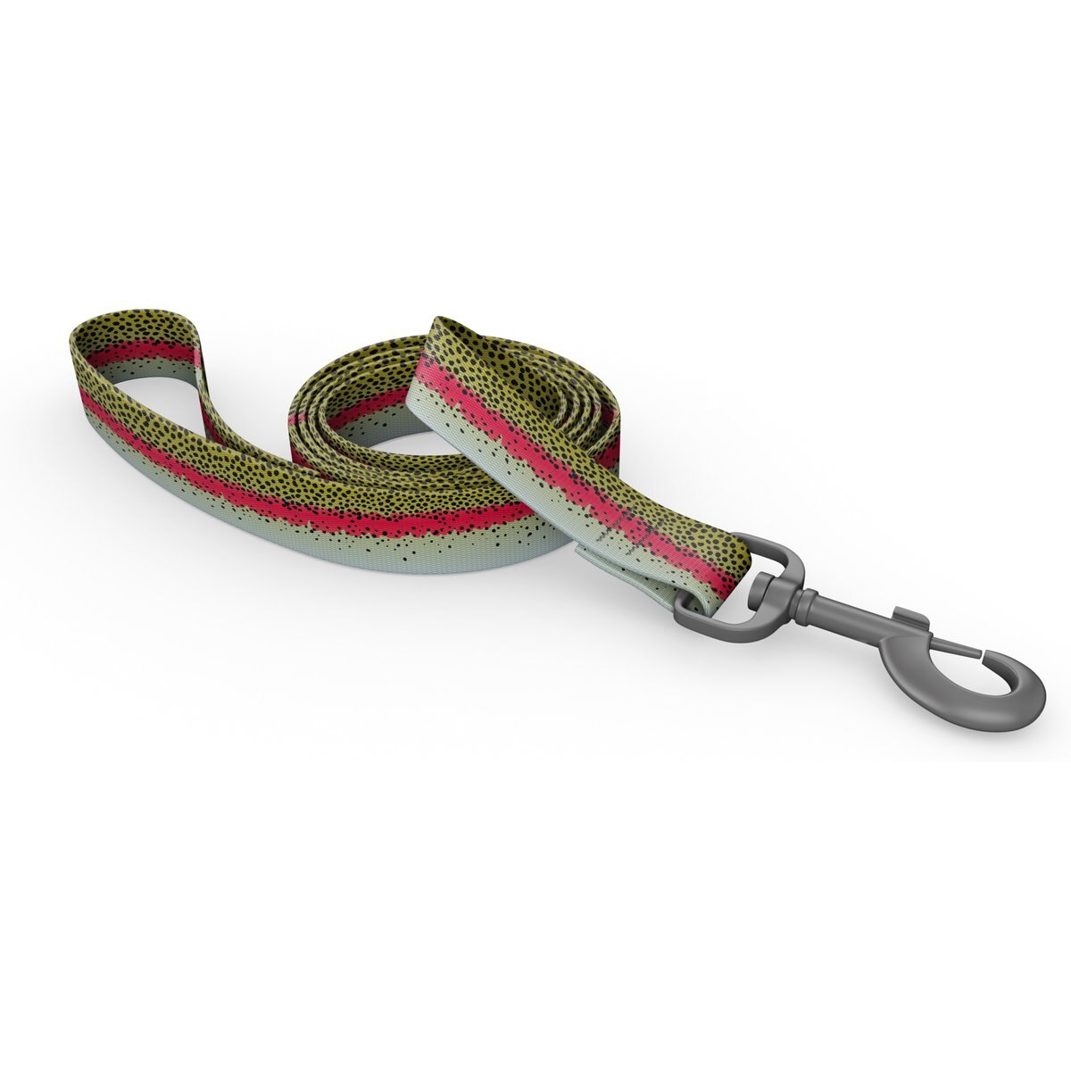 Wingo Outdoors Bowie Dog Leash, Rainbow Trout, 6-ft long, 1-inch wide