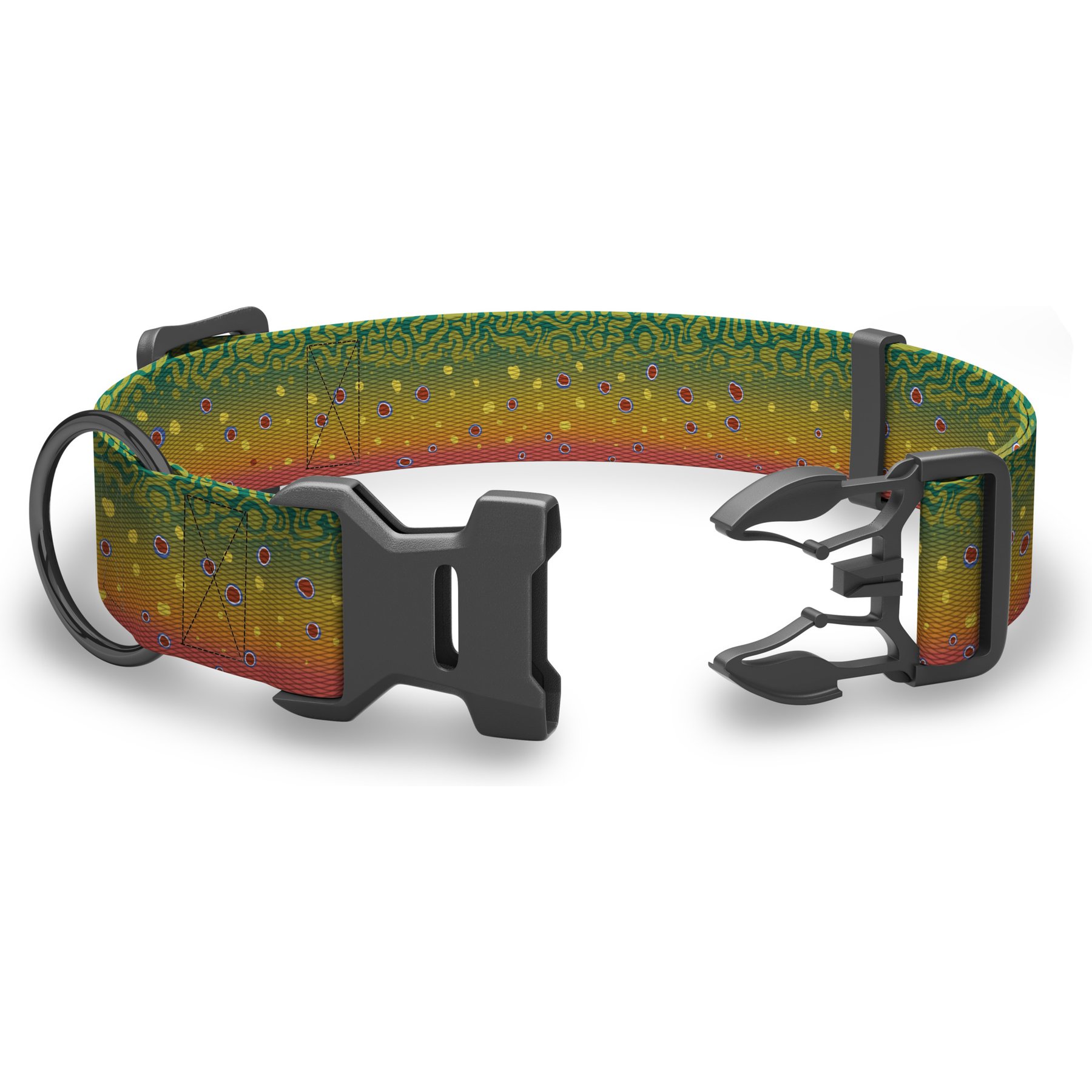 Wingo Outdoors Coosa Dog Collar, Brook Trout, Medium: 14 to 22-in neck, 1-in wide