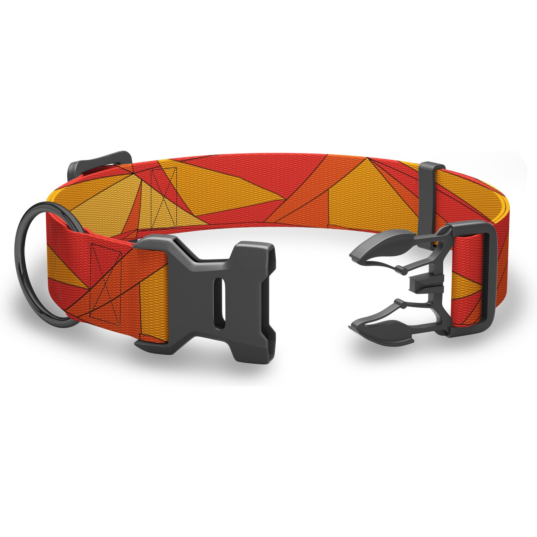 Wingo Outdoors Coosa Dog Collar, Blaze Maze, Large: 21 to 29-in neck, 1 1/2-in wide