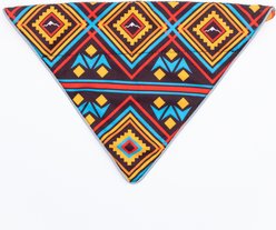 Wingo Outdoors Bernie Reflective Dog Bandana, Wingo Mosaic, 11.5 x 13.5 inches