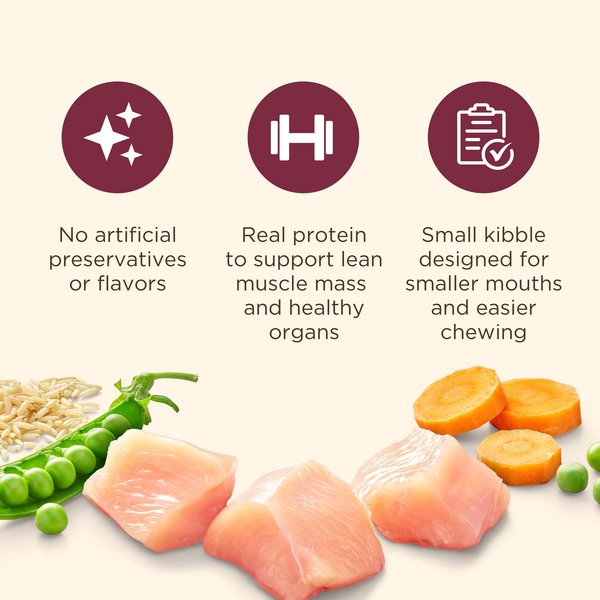 Show full view: Nutrish Whole Health Blend Small Breed Real Chicken & Veggies Recipe Dry Dog Food, 14-lb bag slide 5 of 13