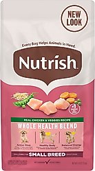 Nutrish Whole Health Blend Small Breed Real Chicken & Veggies Recipe Dry Dog Food, 6-lb bag