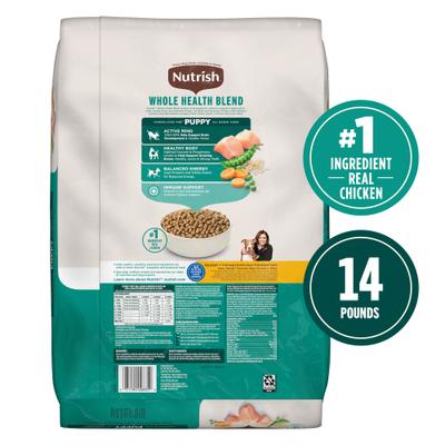 Show full view: Nutrish Whole Health Blend Puppy Real Chicken & Brown Rice Recipe Dry Dog Food, 6-lb bag slide 3 of 13